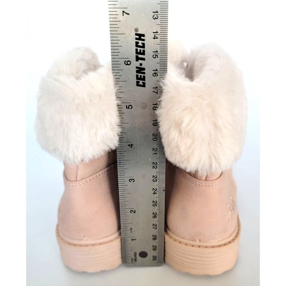 Blowfish Malibu Kids B143 Pink Blush Fur Top Boots Girls Little Kid Size 2 - Picture 8 of 12